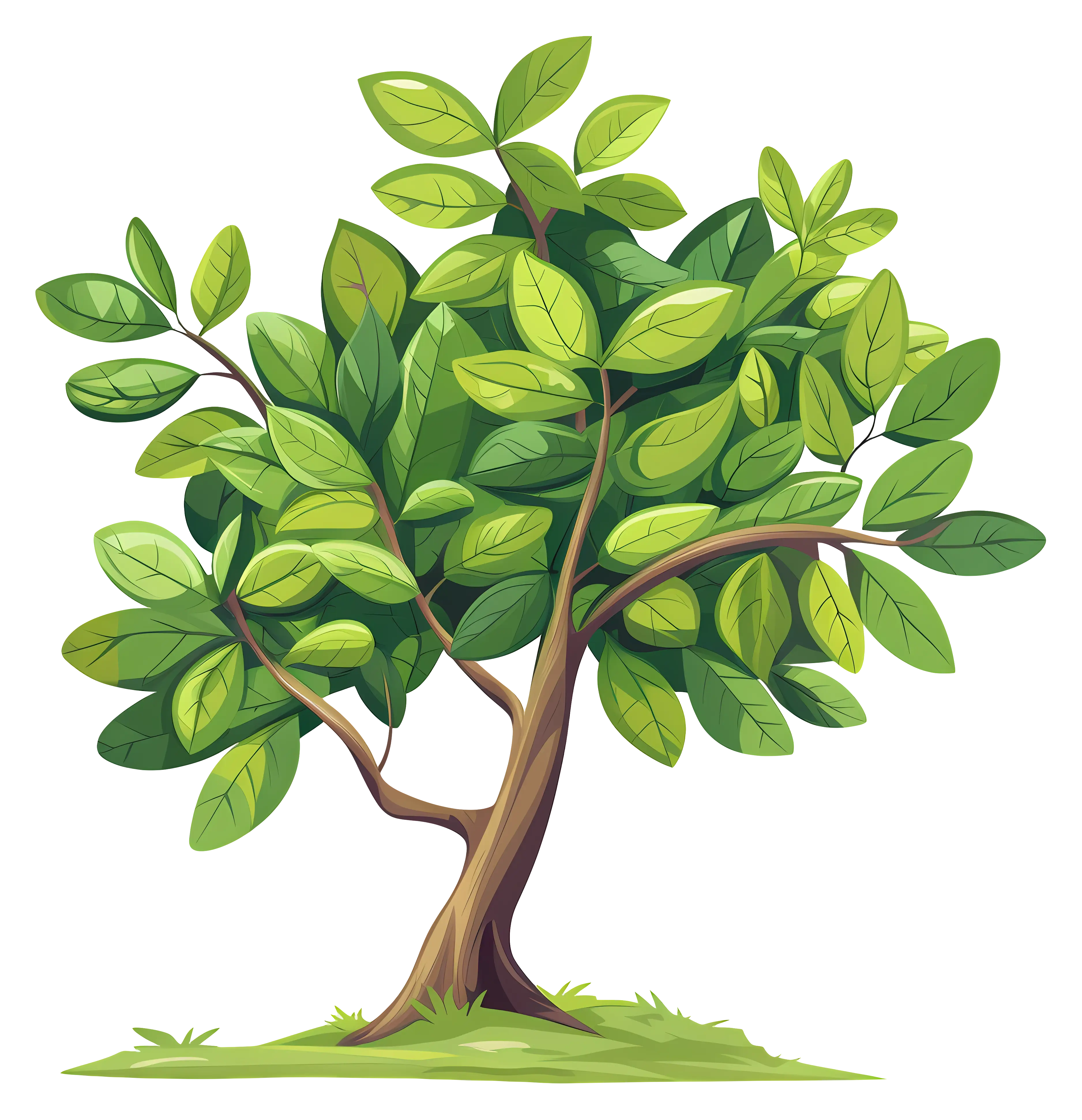 Illustration of a Lush Green Tree