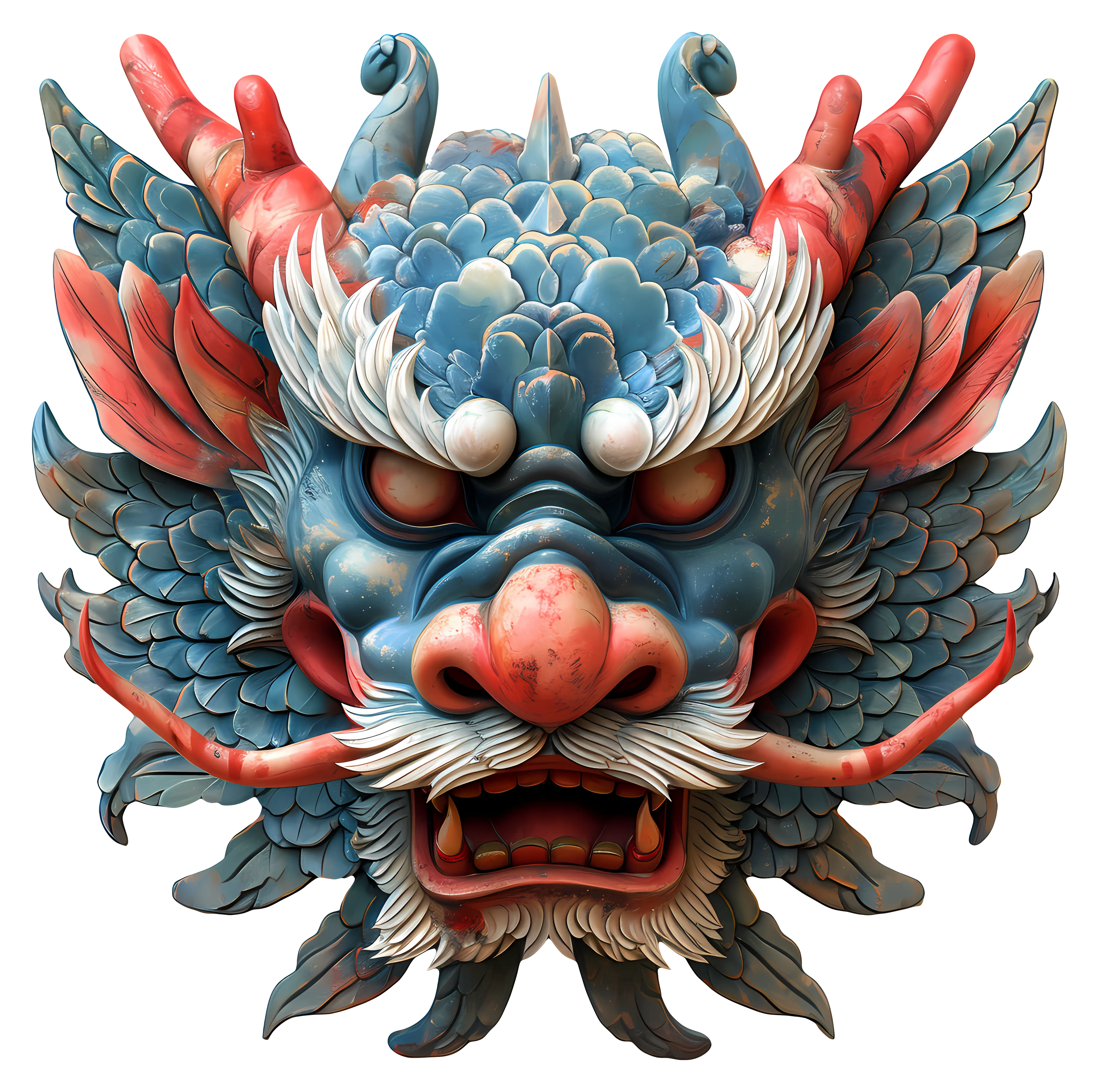 Colorful Dragon Mask Design