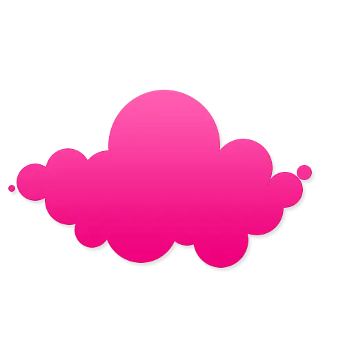 Pink Cloud Shape Design