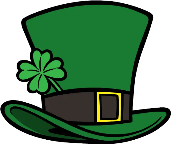 Green Leprechaun Hat With a Shamrock
