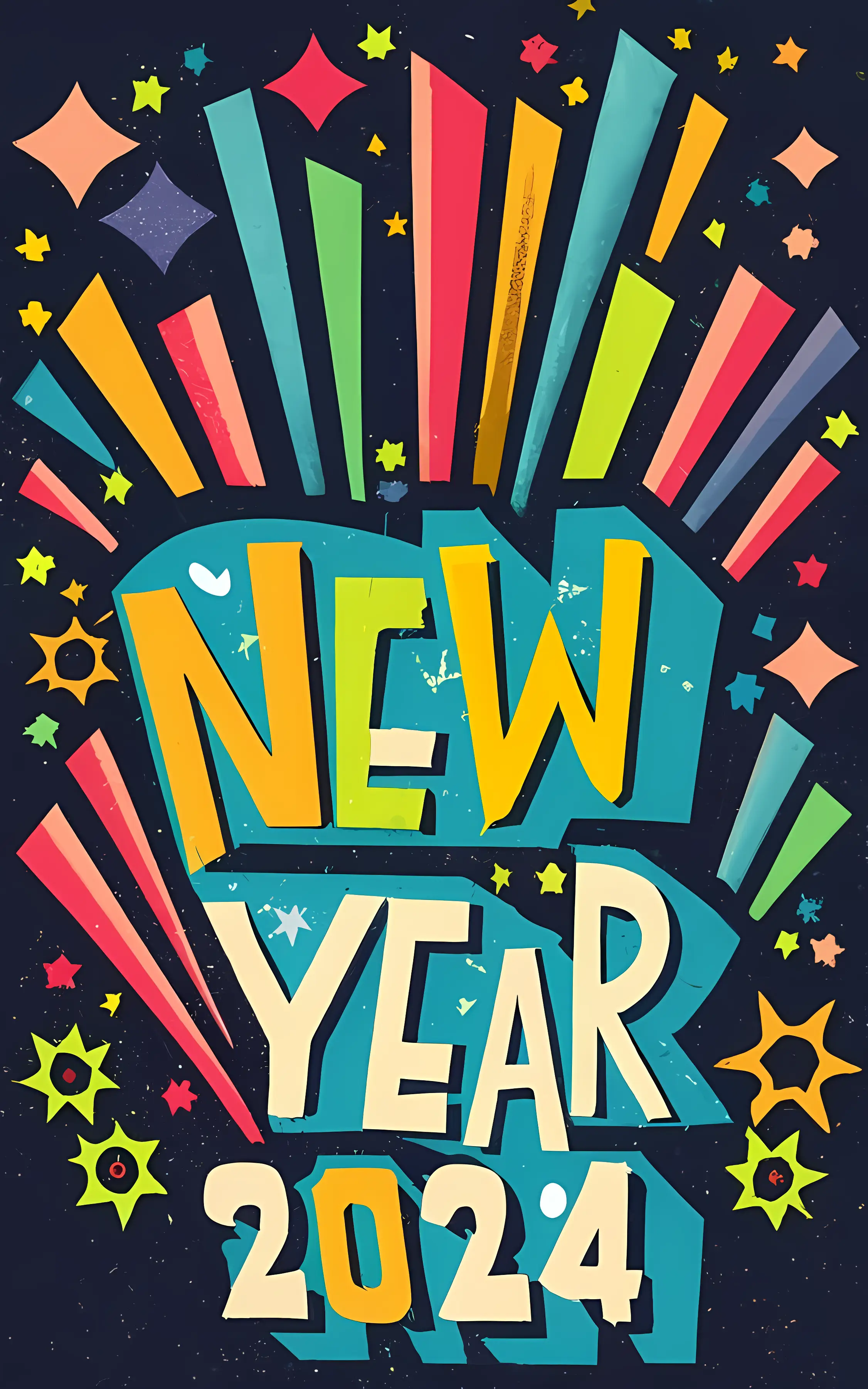 New Year 2024 Festive Design