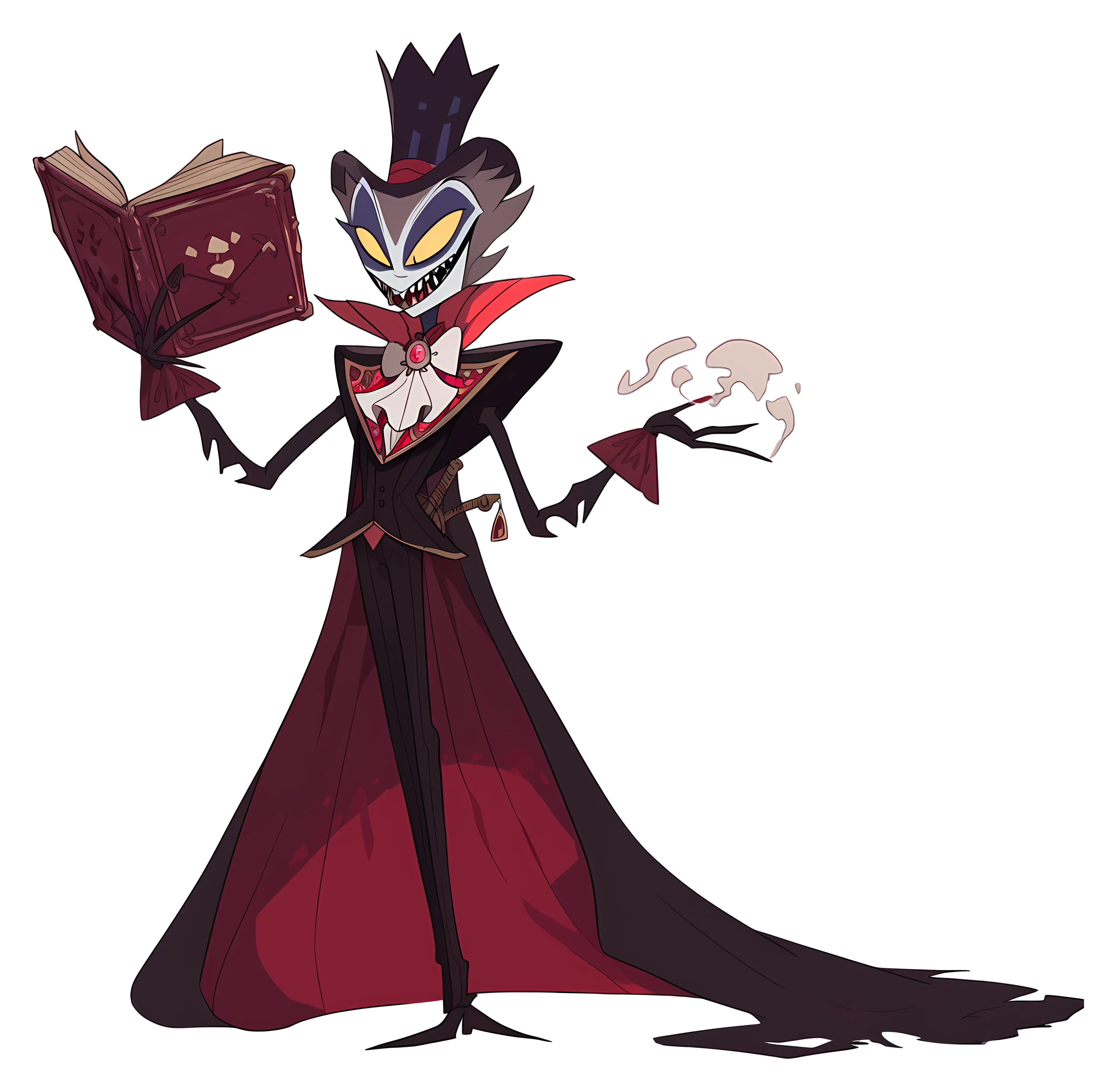 Cartoon Villain with a Book