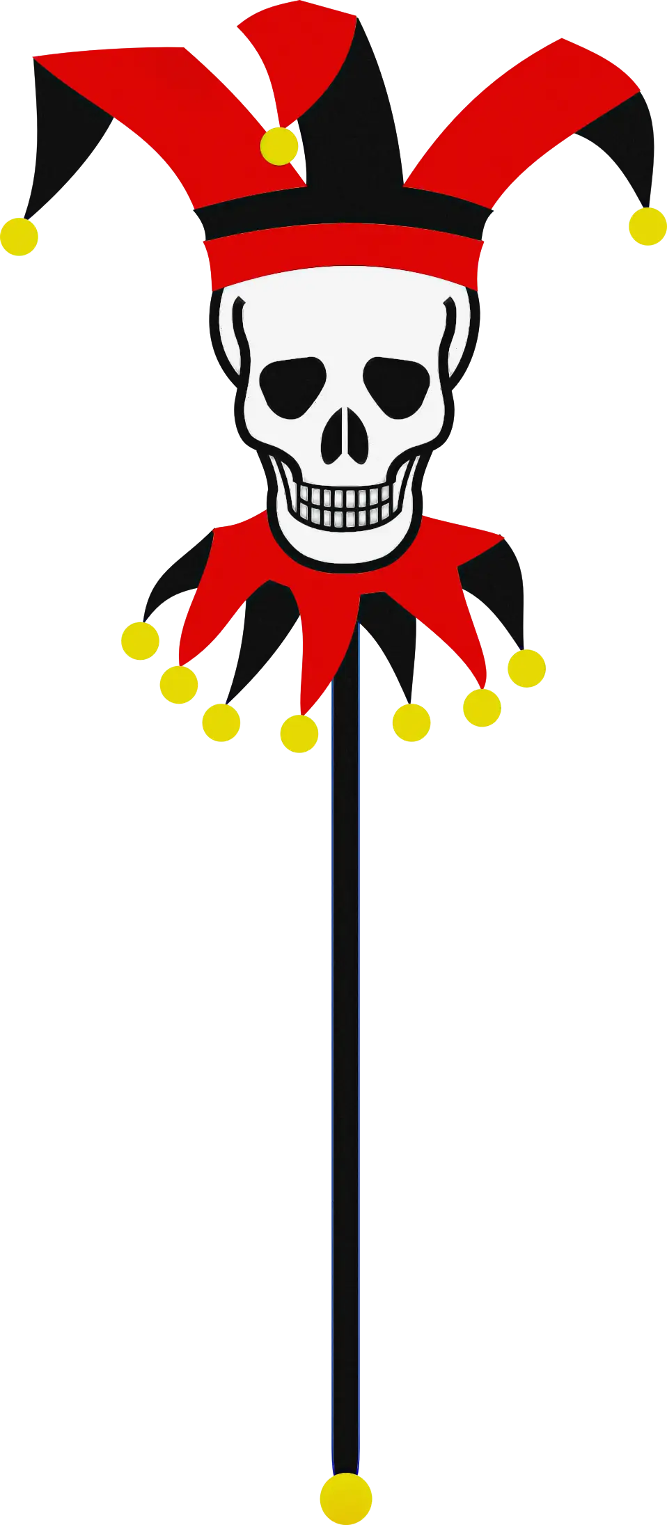 Jester Skull Staff Illustration