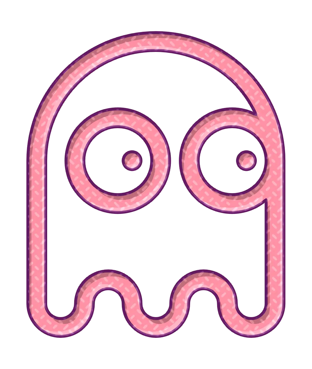 Cute Pink Ghost Character