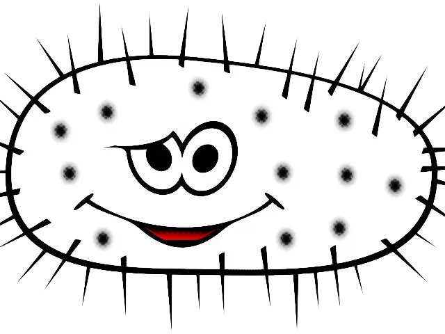 Cartoon Bacteria with Spots