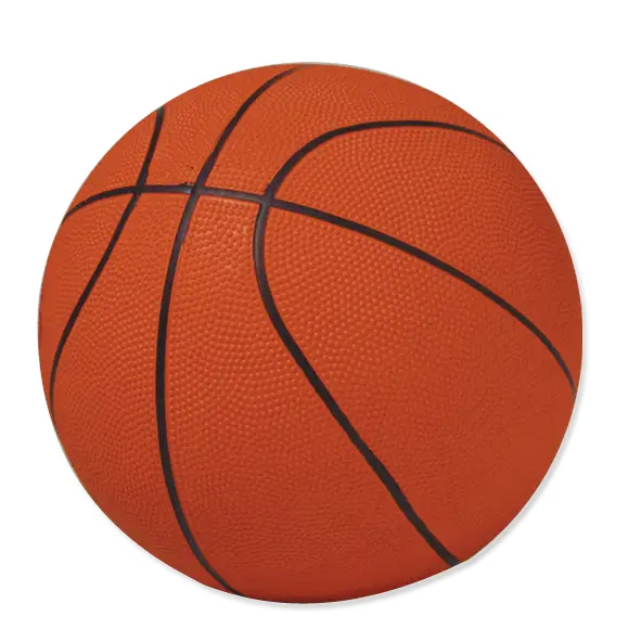 Orange Basketball with Black Lines