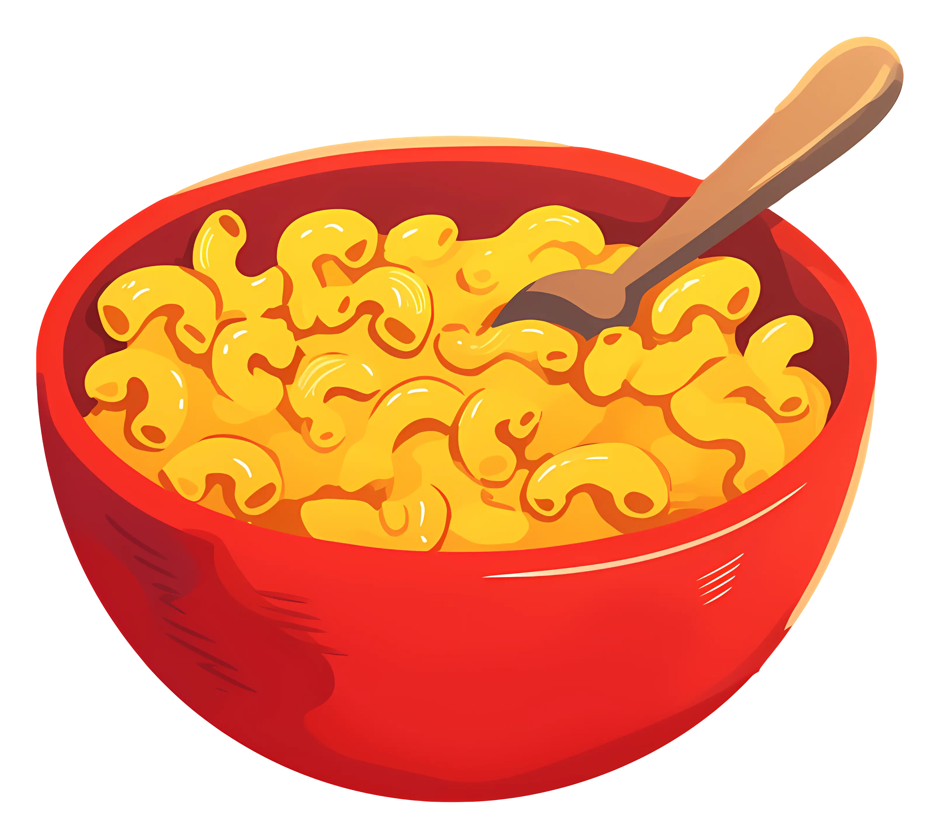Bowl of Macaroni and Cheese with Spoon