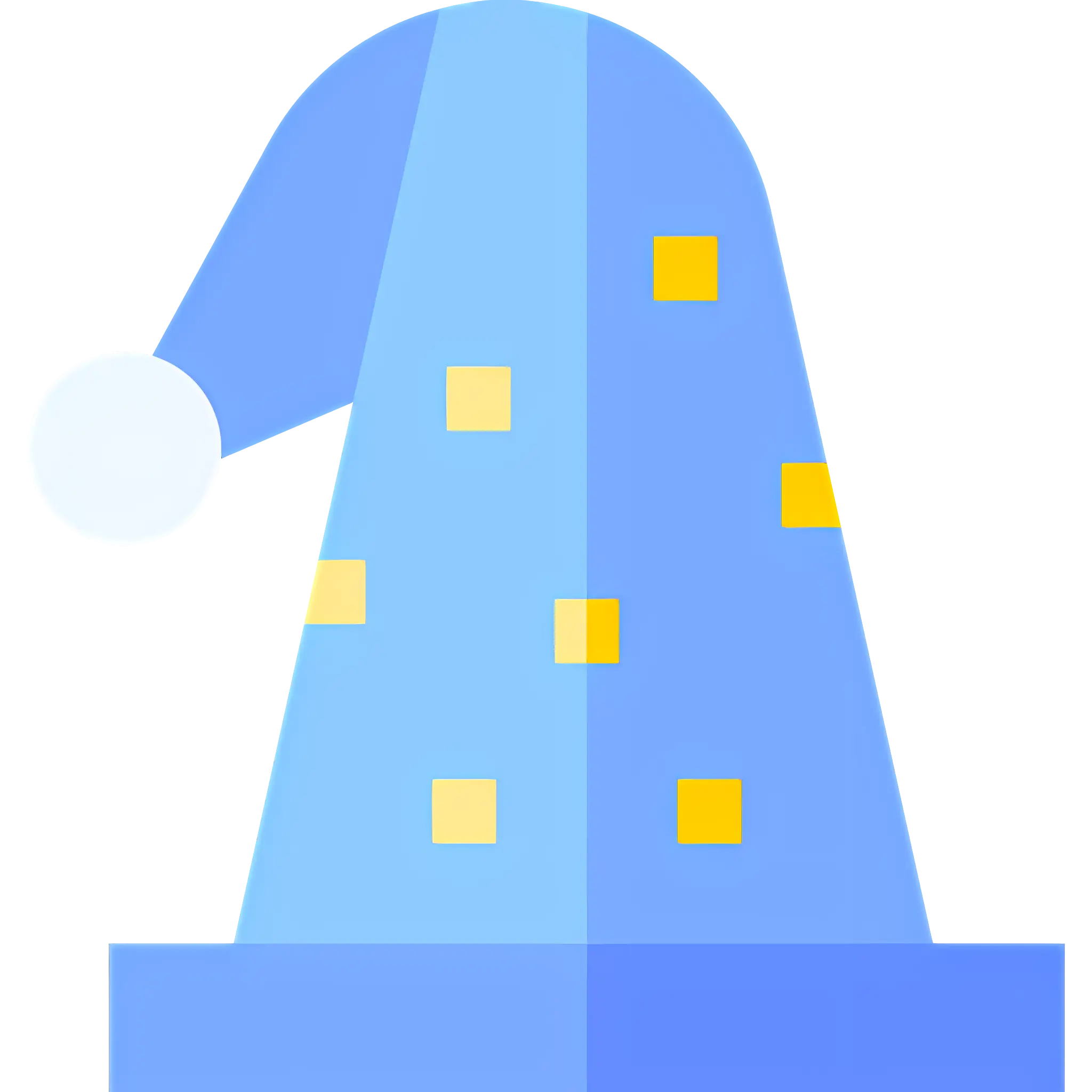 Blue Sleep Hat with Yellow Dots