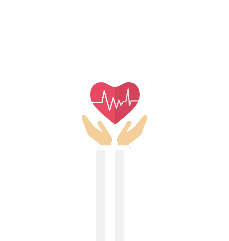 Heart and Hands Symbolizing Health Care