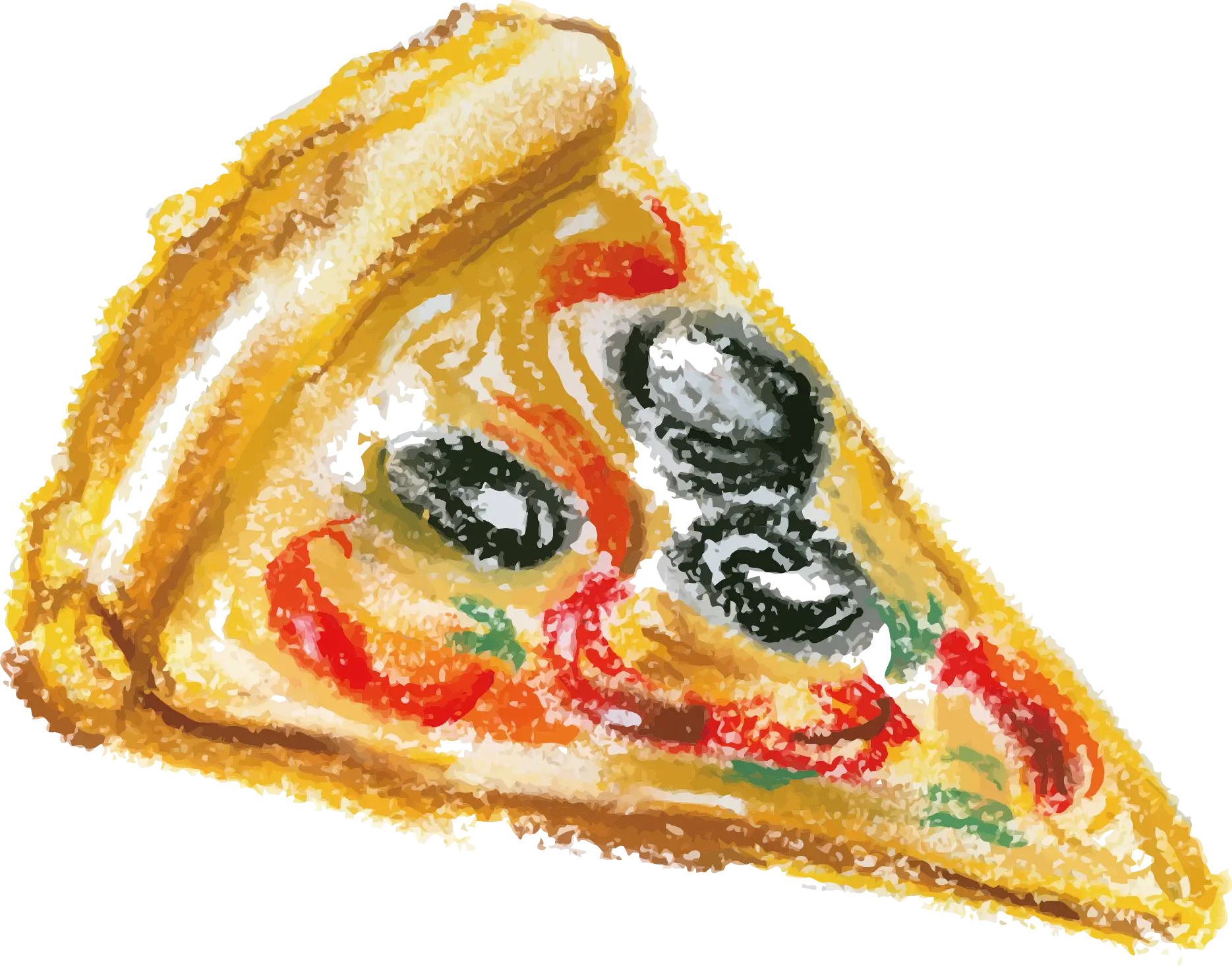 Delicious Pizza Slice with Olives