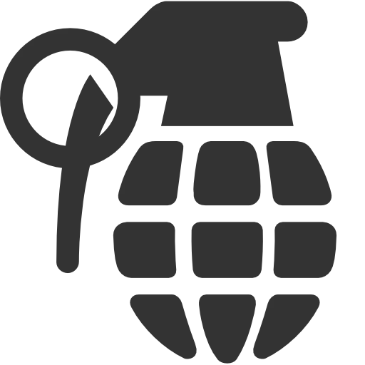 Grenade Silhouette Icon in Black