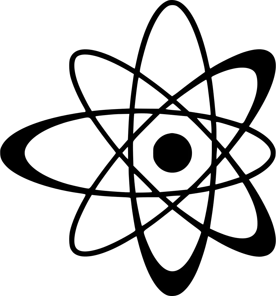 Atom Icon Representing Science and Chemistry