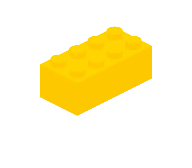 Single Yellow LEGO Brick