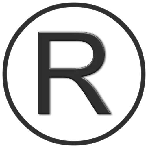 Black Registered Trademark Symbol