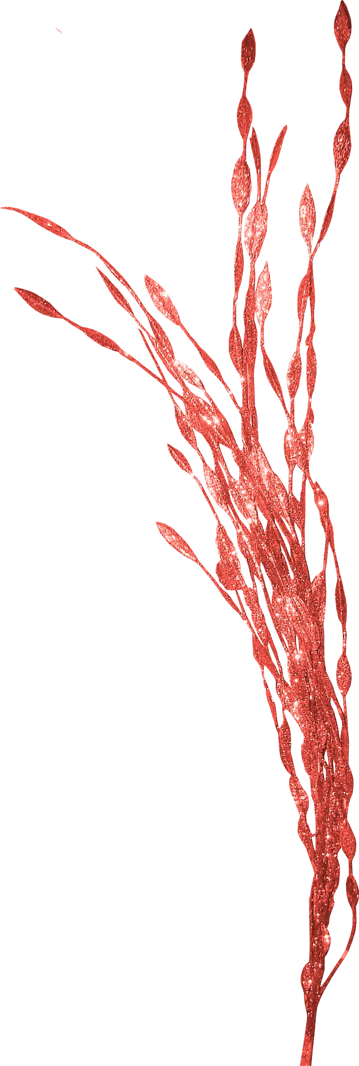 Red Glitter Branch Decoration