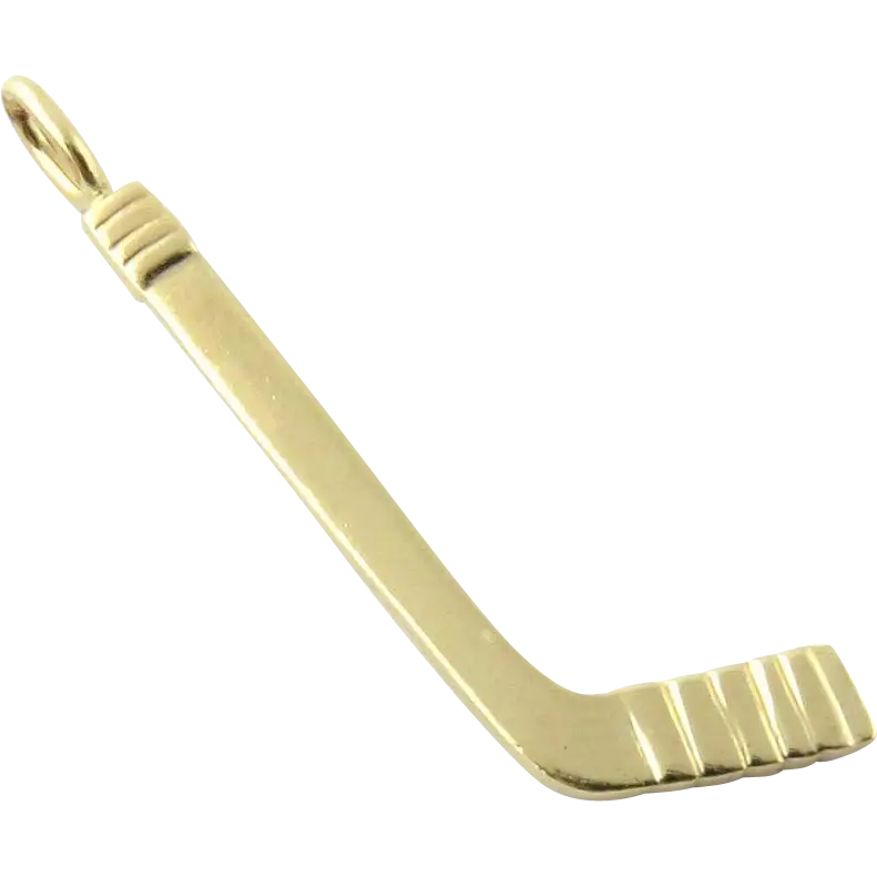 Gold Hockey Stick Pendant