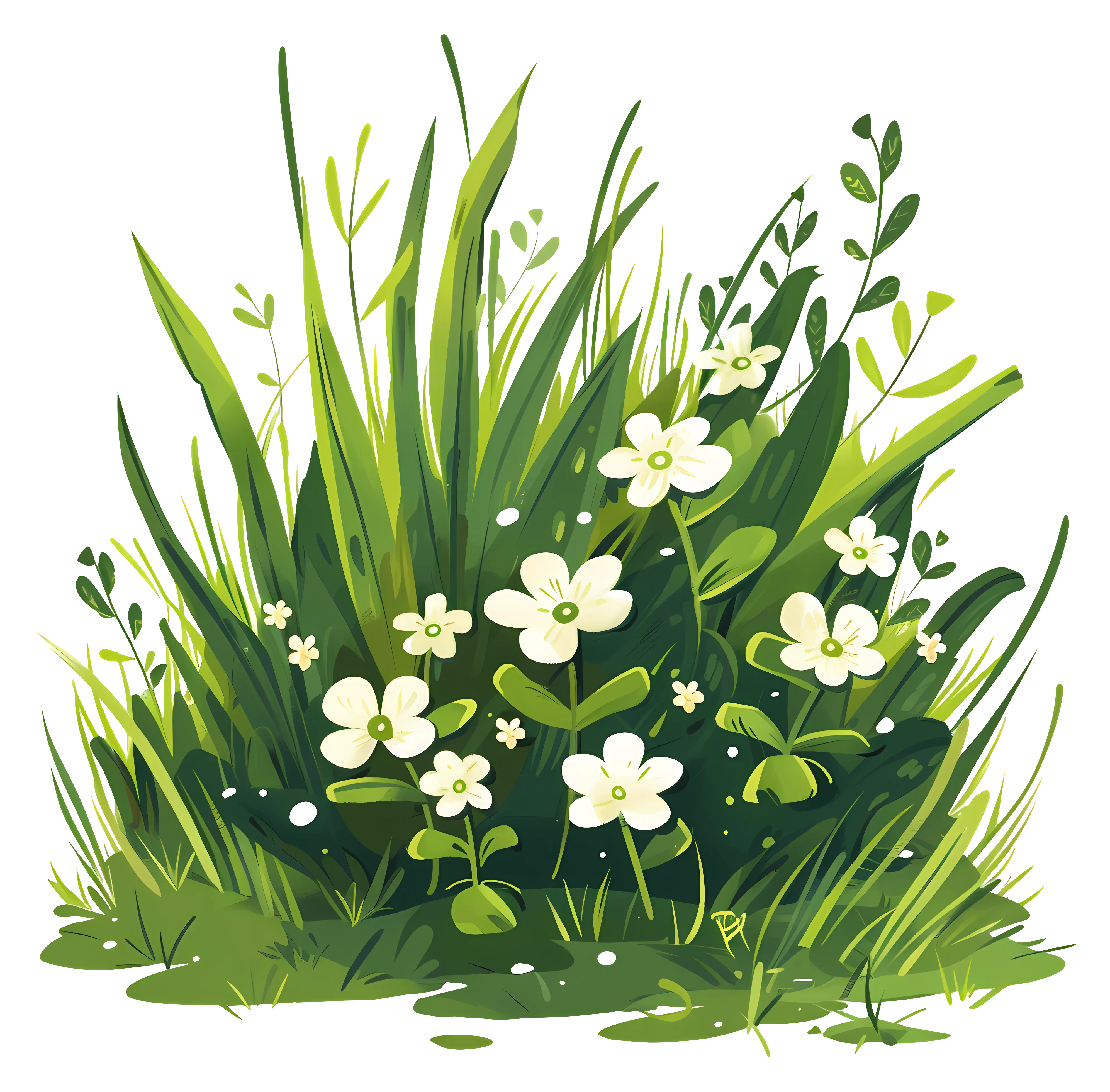 Beautiful Flowering Bush with Green Foliage