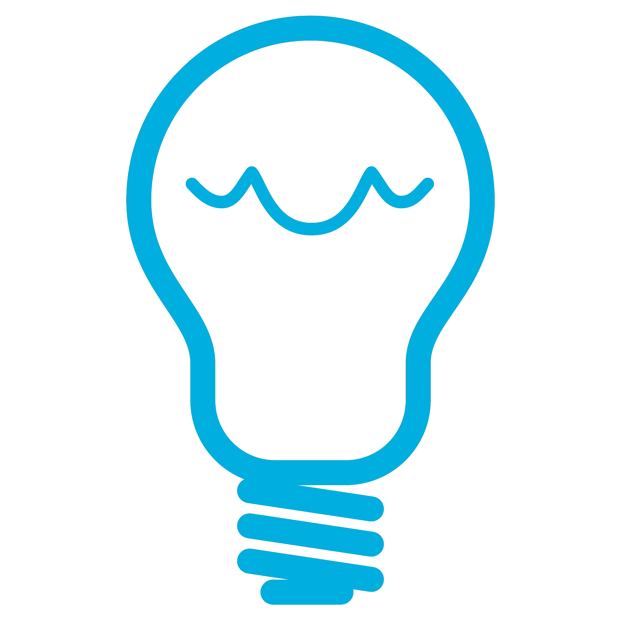 Blue Light Bulb Icon