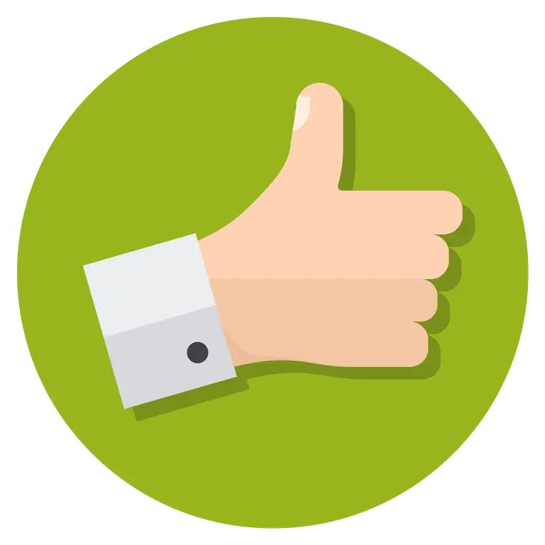 Thumbs Up Symbol in a Green Circle