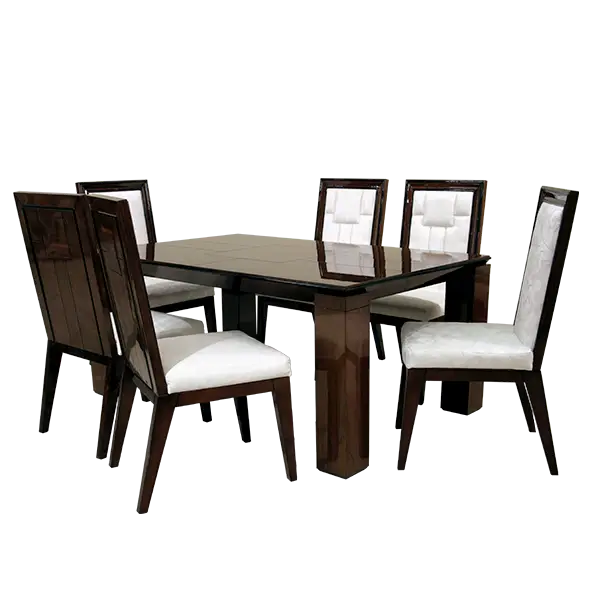 Modern Dining Set with Cushioned Chairs