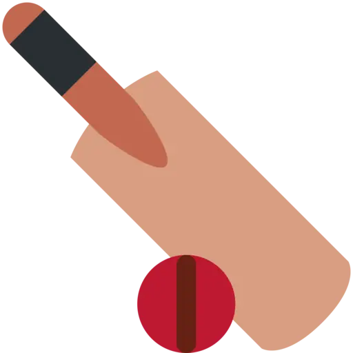 Cricket Bat and Ball Illustration