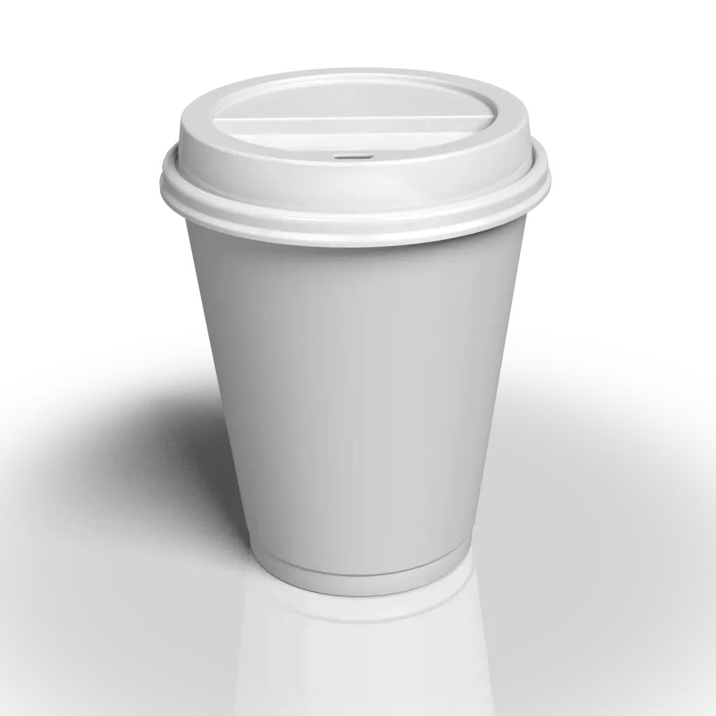 Plain White Takeaway Coffee Cup