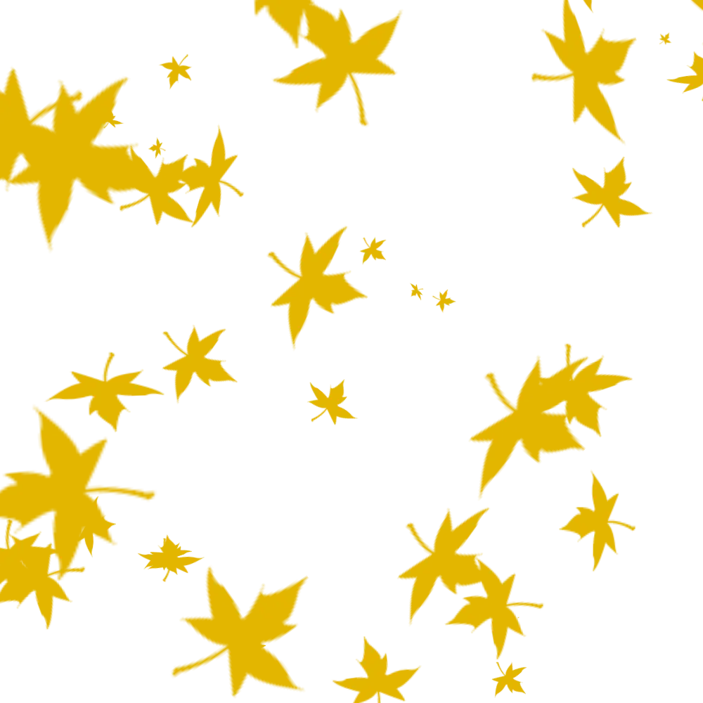 Falling Yellow Leaves in Autumn