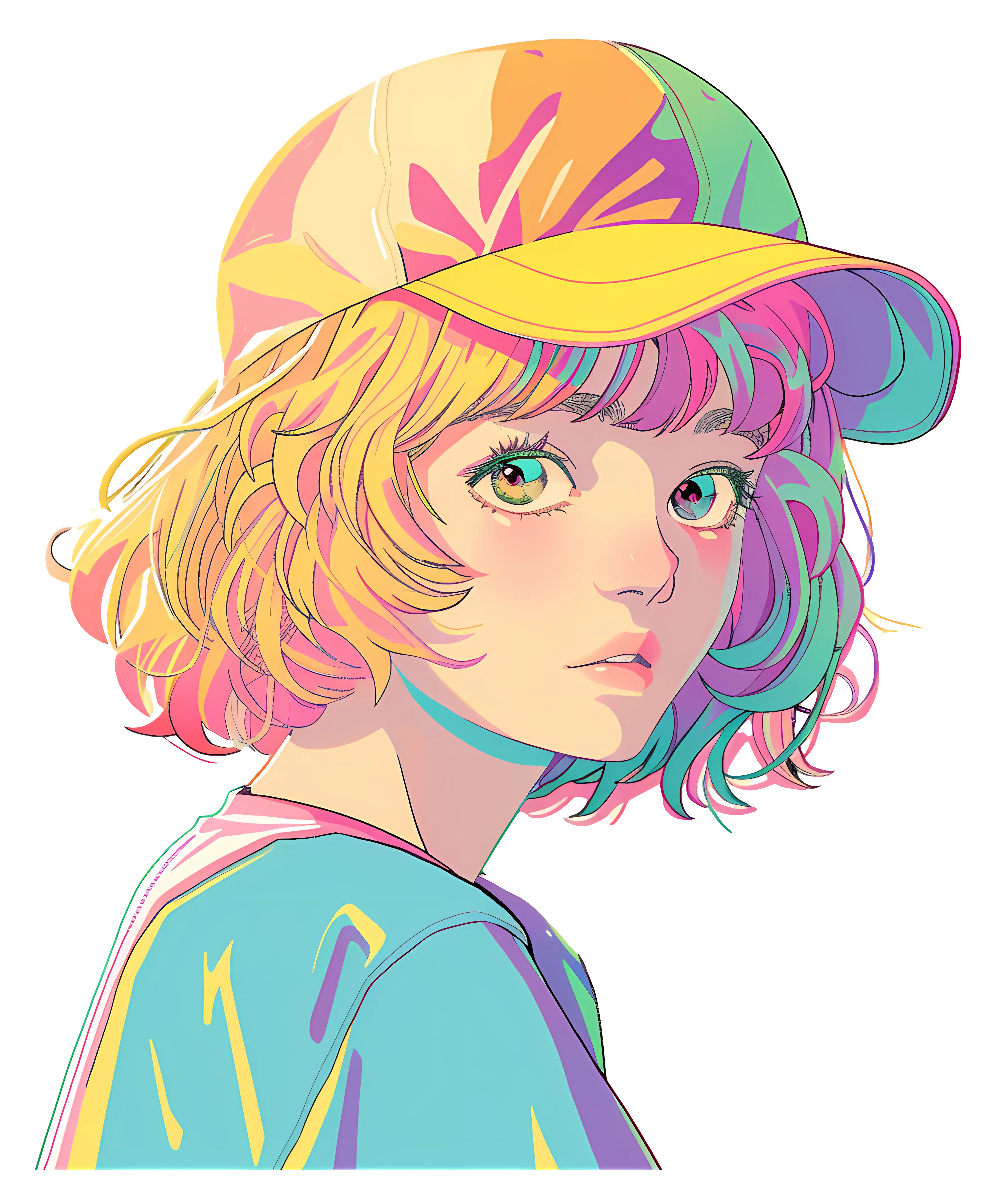 Colorful Girl Portrait