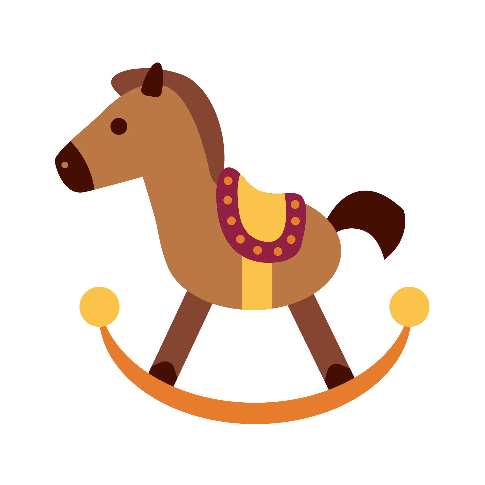 Classic Wooden Rocking Horse Toy Illustration