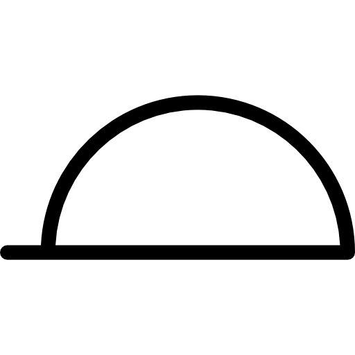 Simple Semicircle Shape Graphic Design