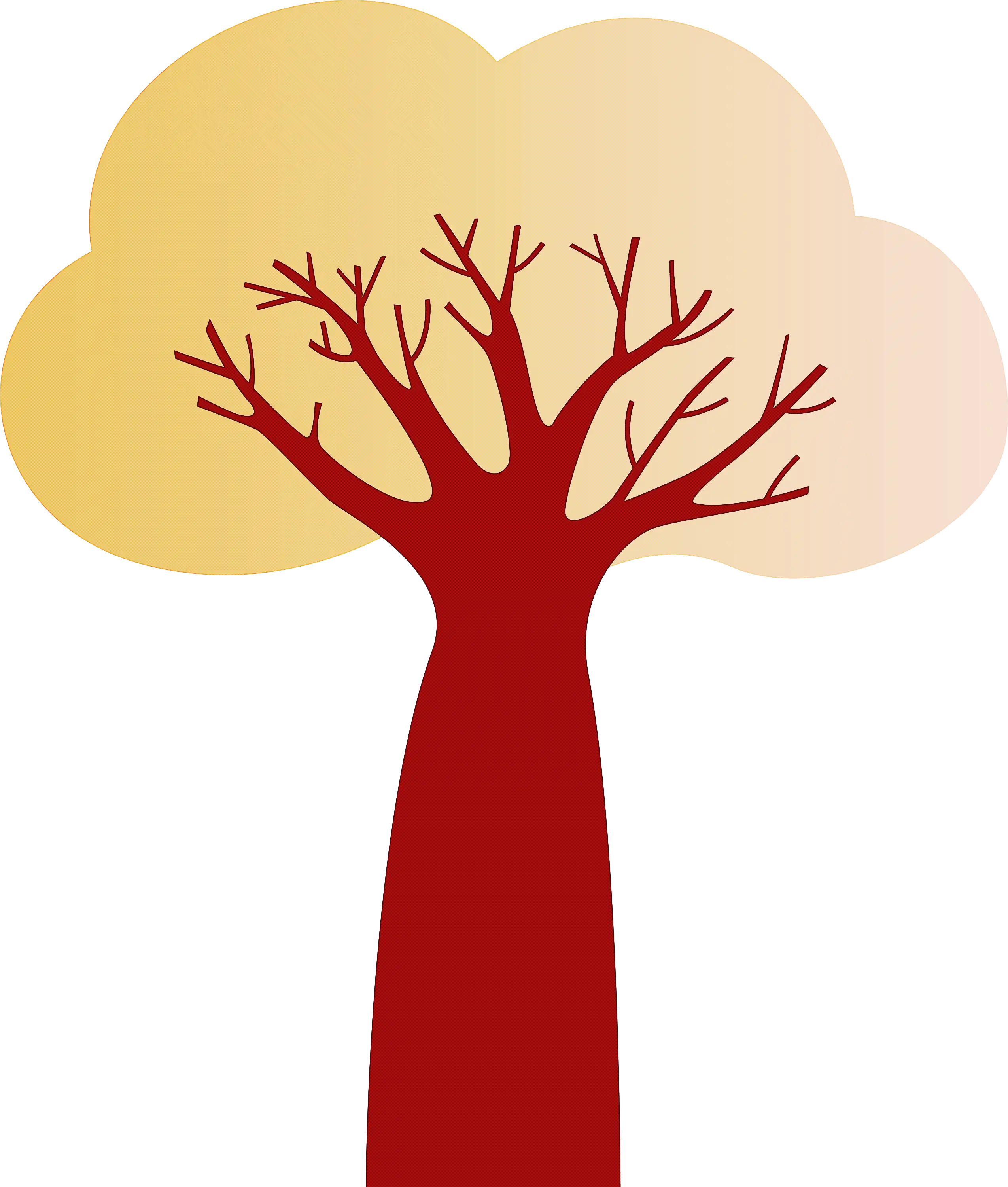 Abstract Baobab Tree Illustration