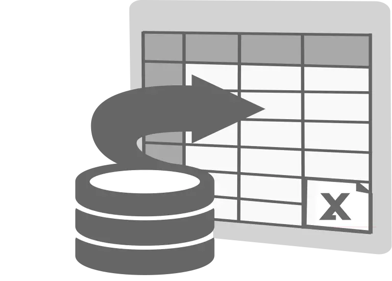 Database to Spreadsheet Icon Design