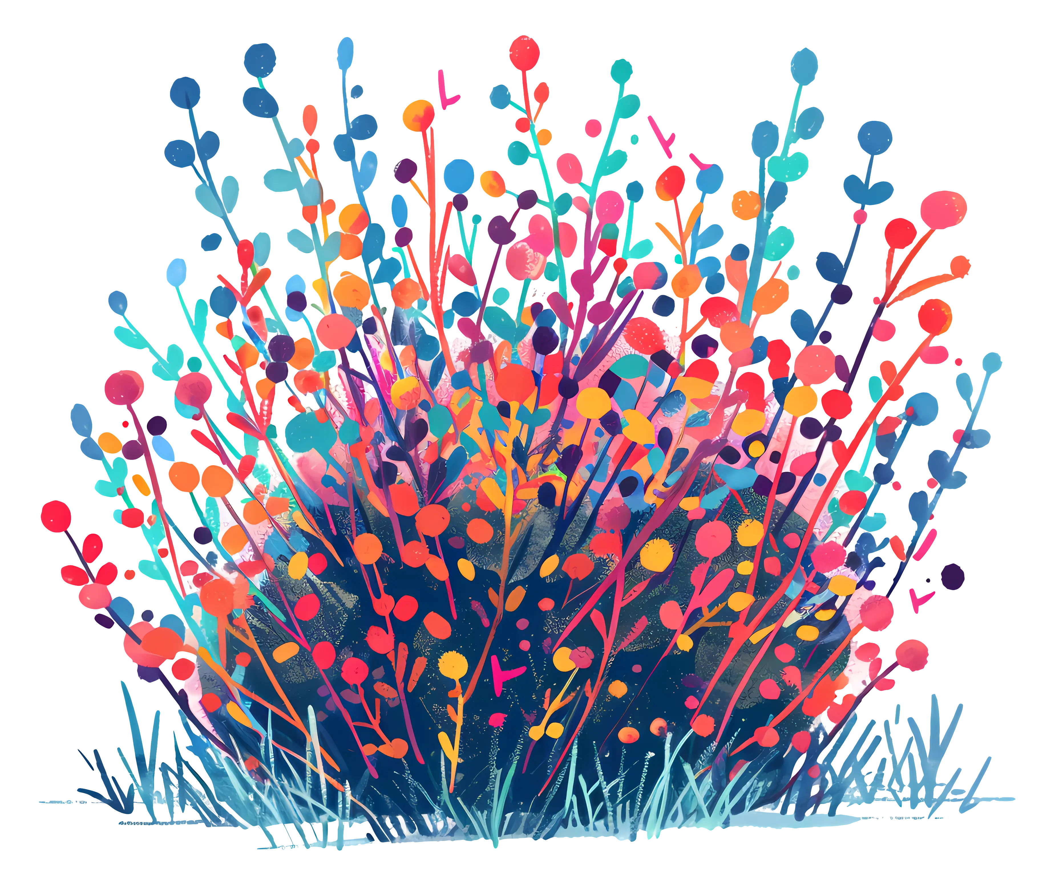 Colorful Bush with Vibrant Leaves