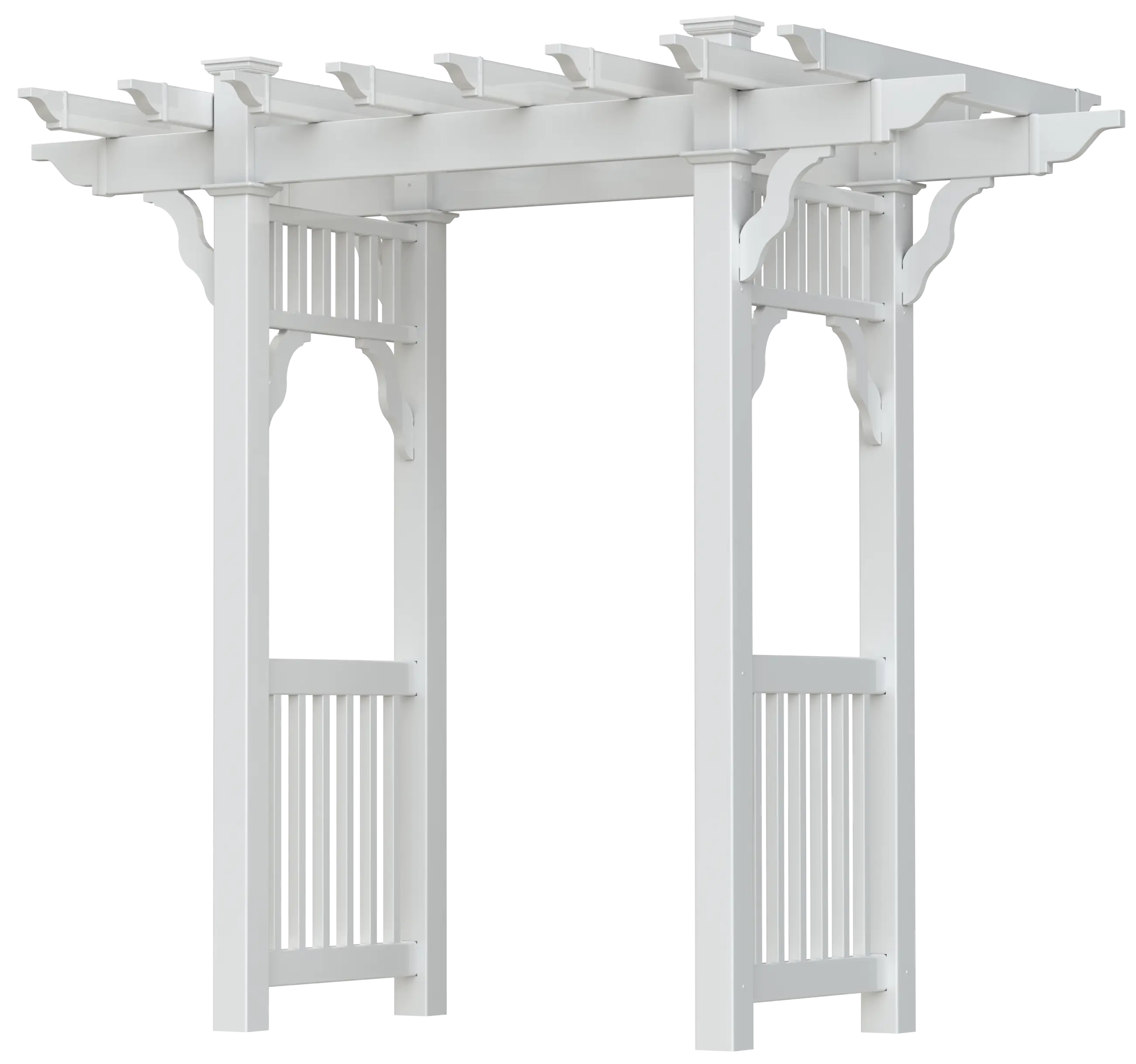 White Wooden Pergola Structure