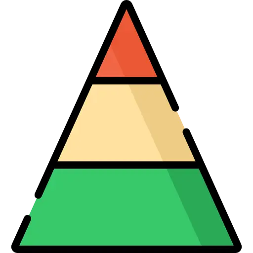 Colorful Pyramid Diagram with Three Levels