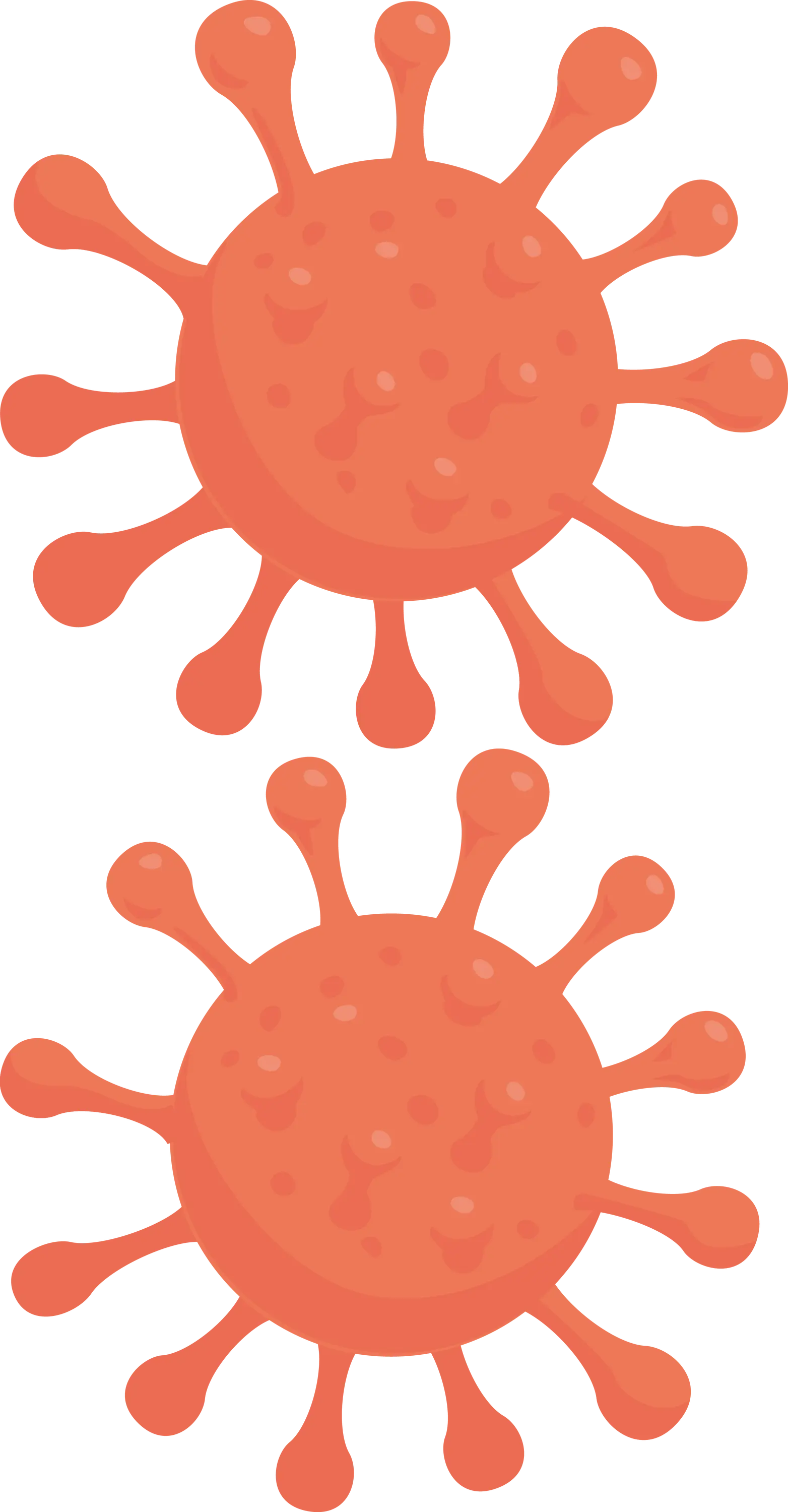 Orange Virus Particles Illustration