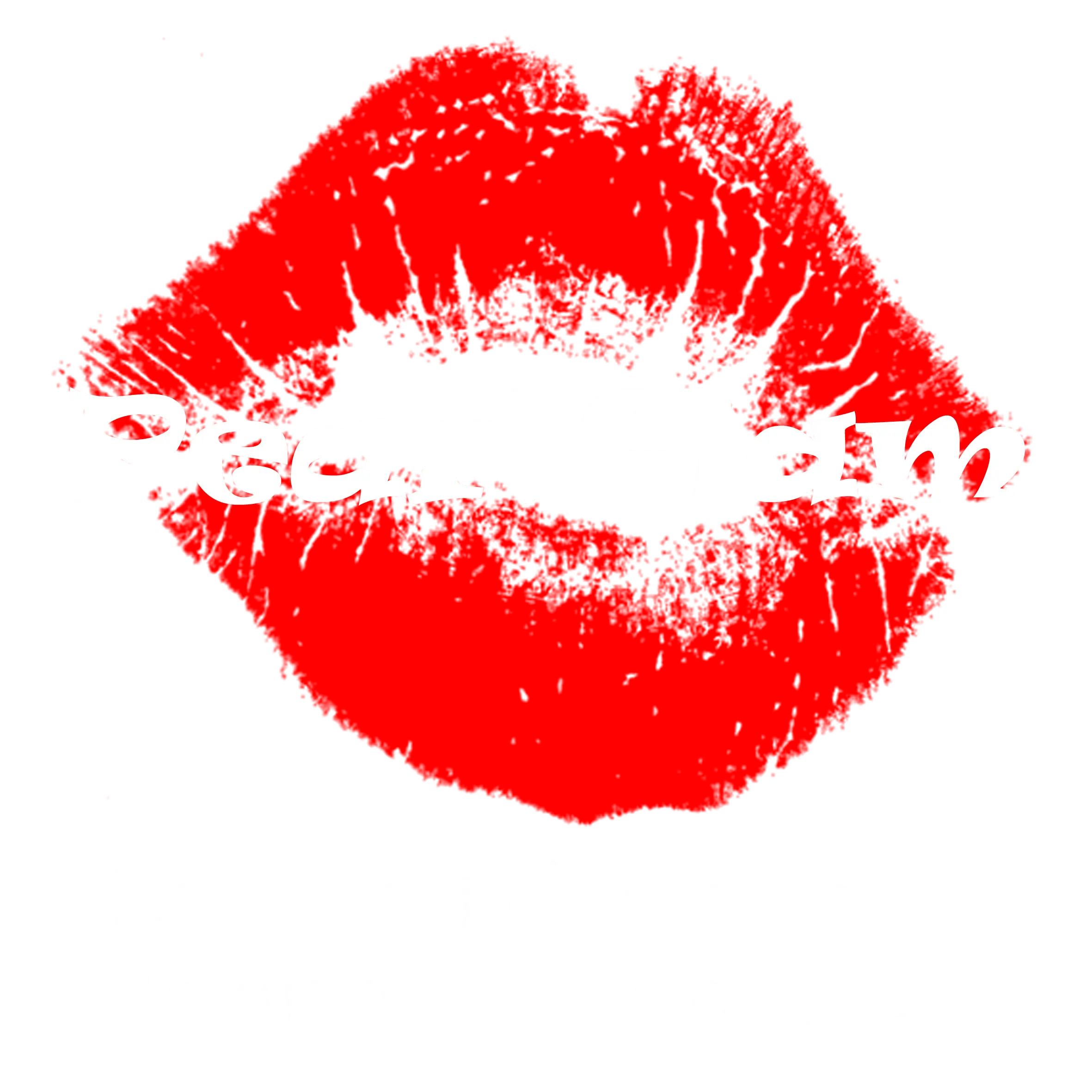 Kiss Print with Text Graphic