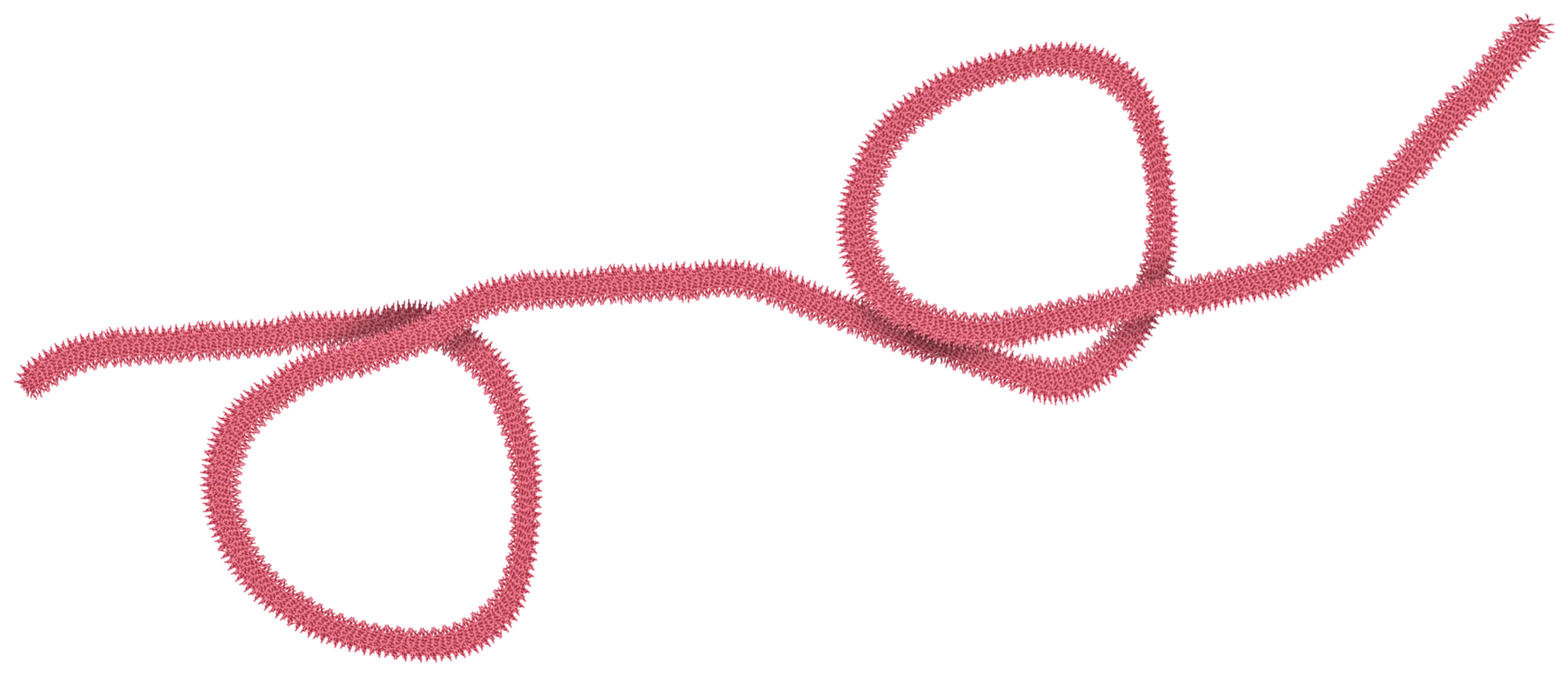 Red Squiggly Line with Loops