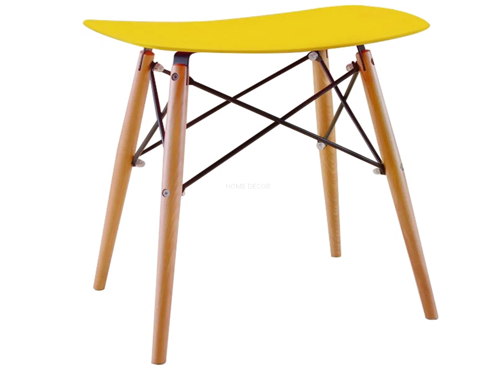 Yellow Seat with Wooden Legs