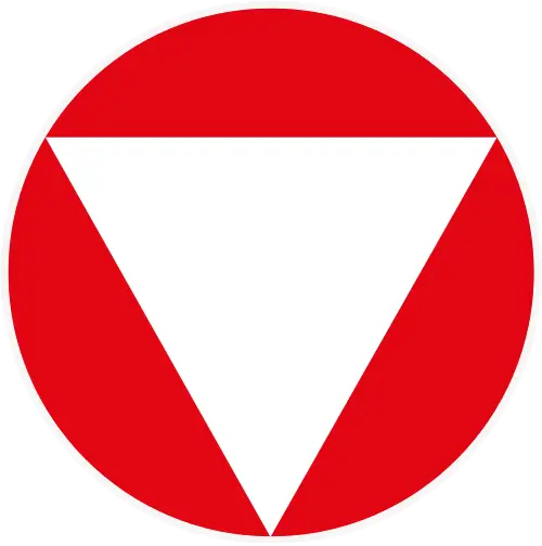Red and White Yield Traffic Sign