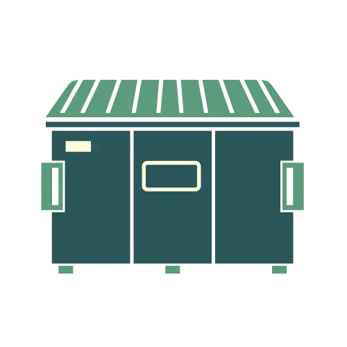 Green Dumpster Illustration
