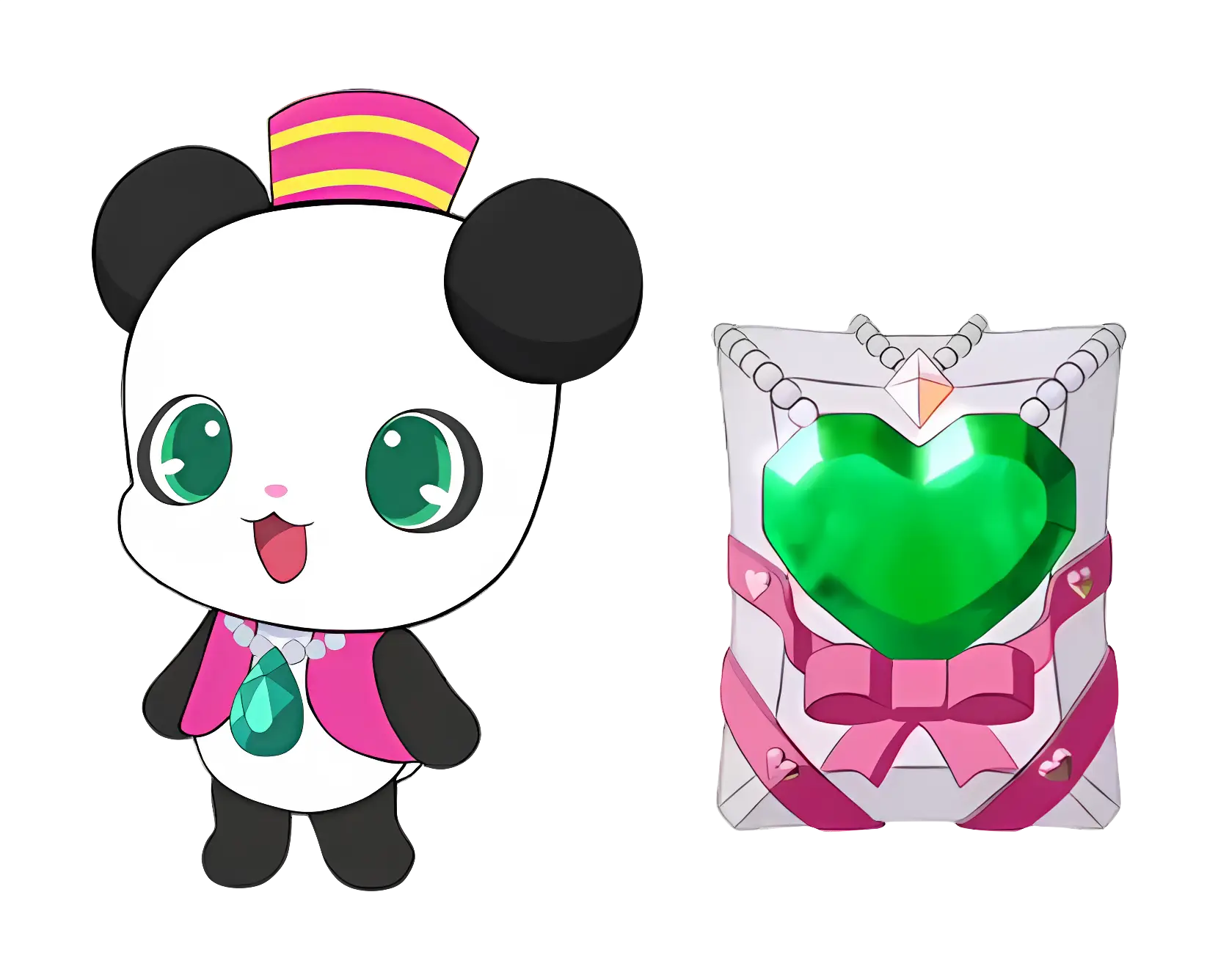 Cute Panda with Jewel and Hat