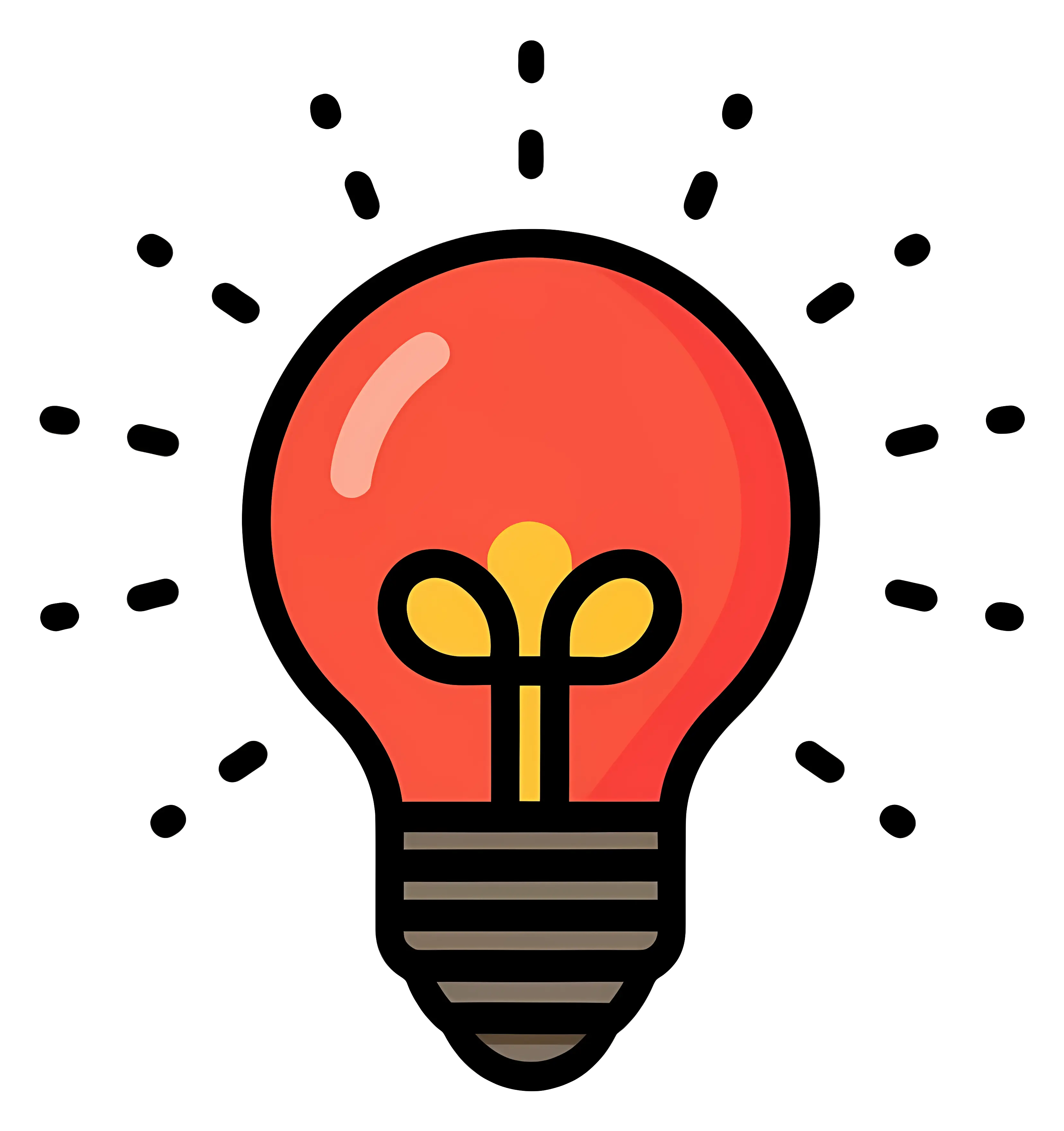 Red Light Bulb Icon