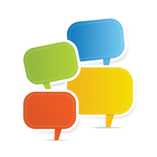 Colorful Speech Bubbles for Communication