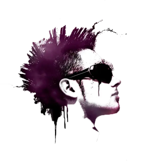 Man with Mohawk and Sunglasses