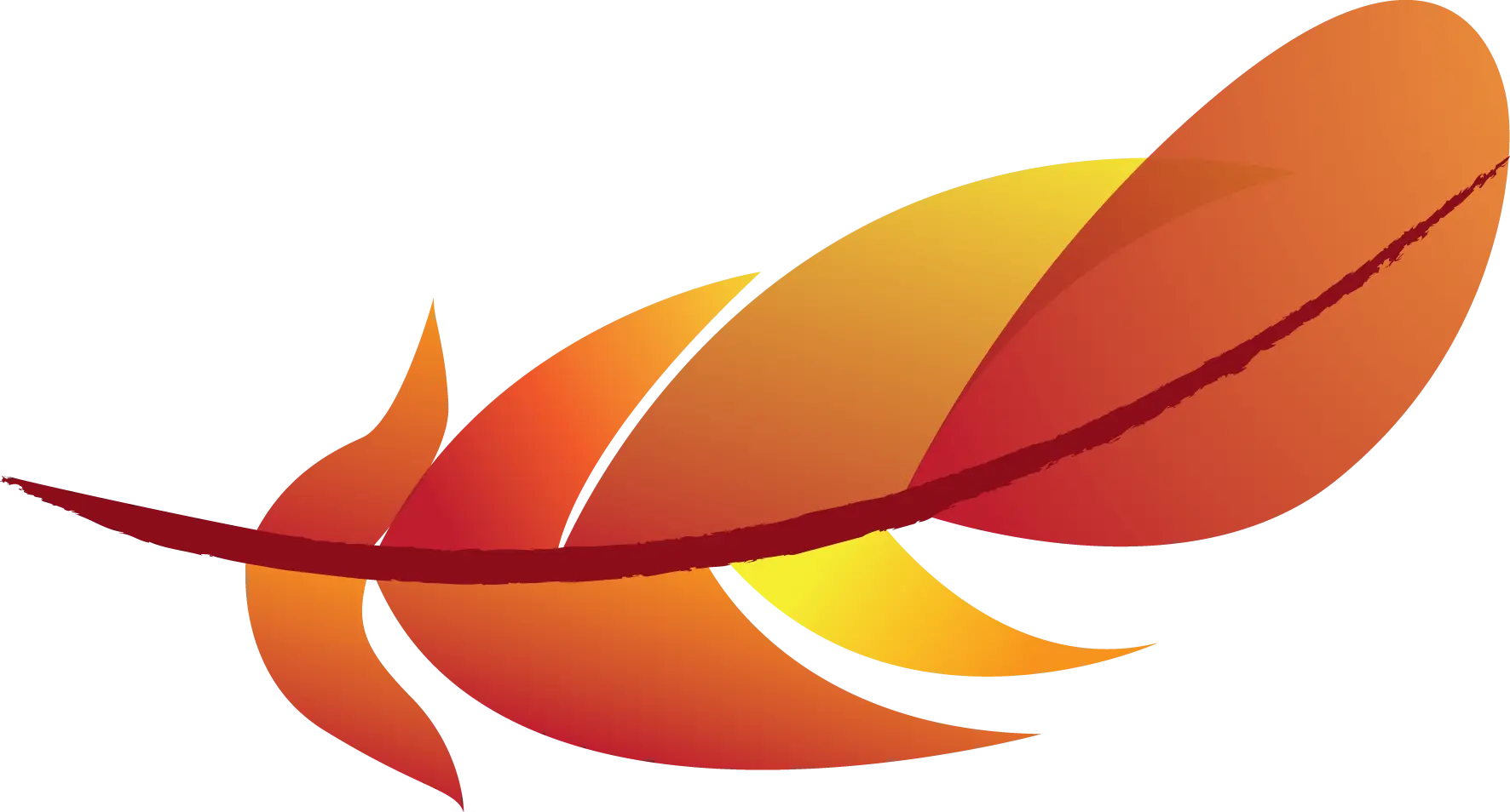 Orange and Yellow Feather Illustration