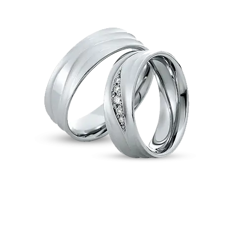 Elegant Silver Wedding Rings