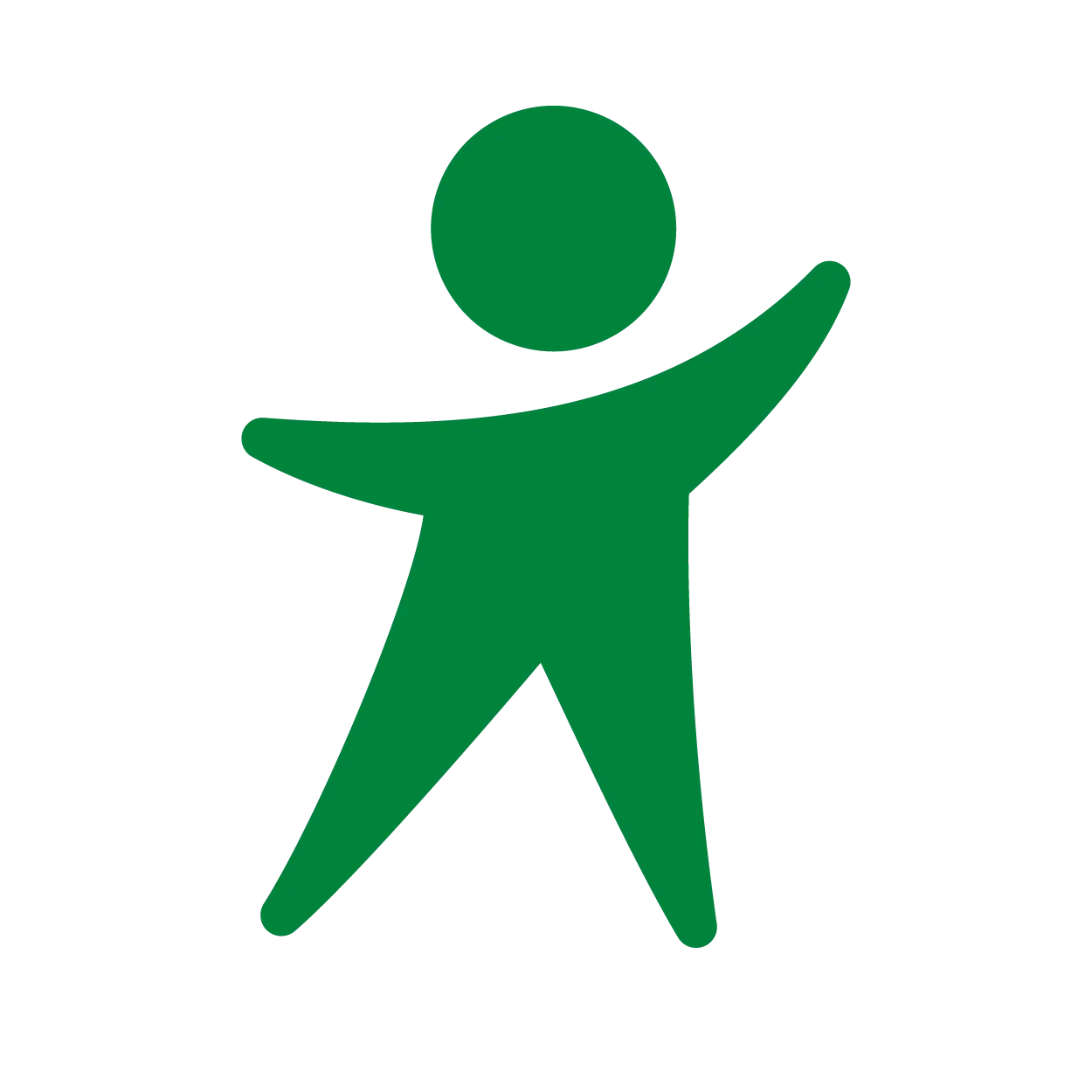 Minimal Green Figure Icon Design