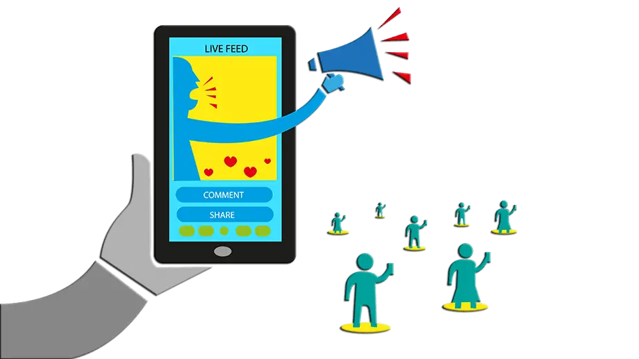 Social Media Communication Concept