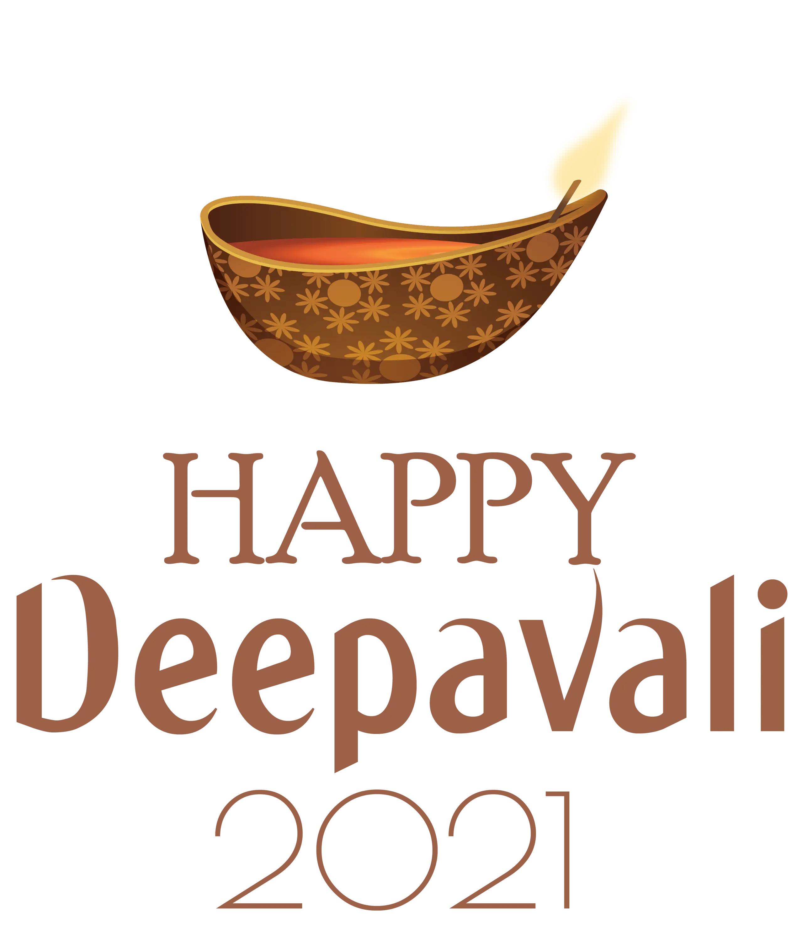 Classic Happy Deepavali 2021 Diya Design